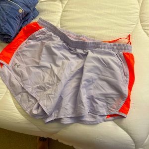 Lavender color workout shorts